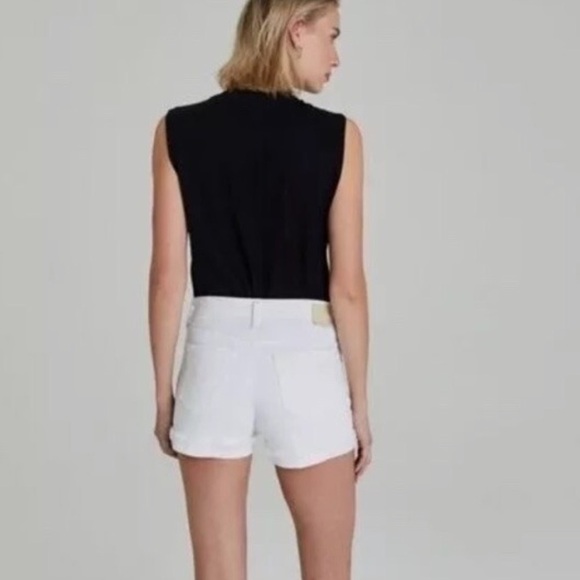 AG Adriano Goldschmied Hailey Ex-Boyfriend Roll-Up Jean Shorts - Picture 3 of 10